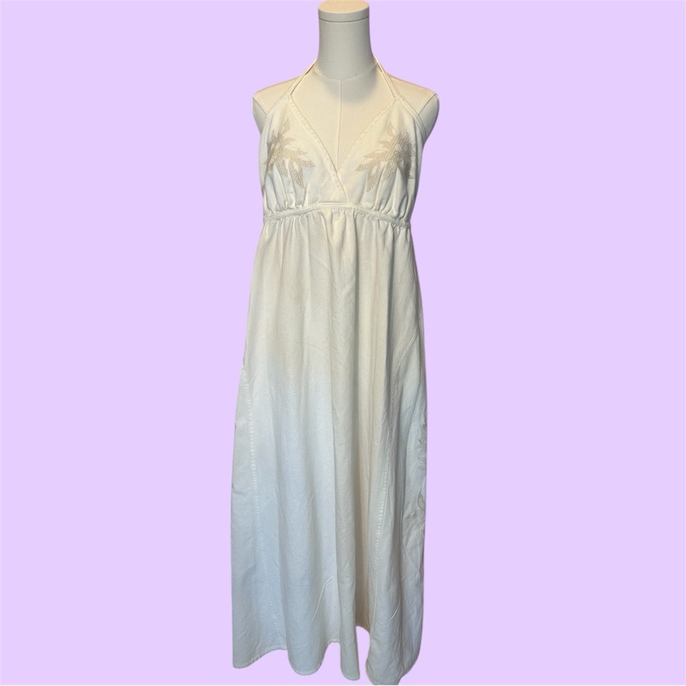 Robert Rodriguez White Halter Chemise